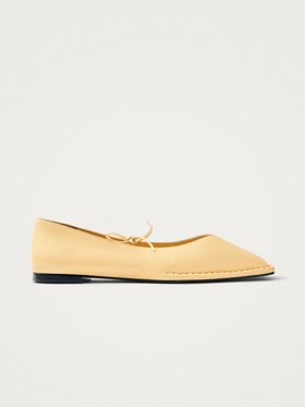 ALOHAS ALOHAS Baleriny Sway Vanilla Leather Ballet Flats Żółty