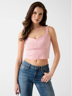 Guess Guess Top 182247 Różowy Classic Fit