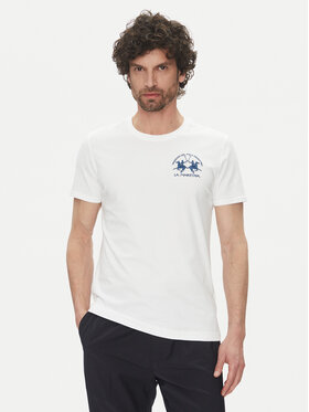 La Martina La Martina T-shirt Vernie MAR009 JS206 Bijela Regular Fit