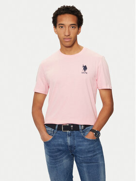 U.S. Polo Assn. U.S. Polo Assn. T-Shirt MUP3311 Różowy Slim Fit