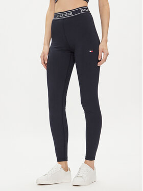 Tommy Hilfiger Tommy Hilfiger Legingi Monotype WW0WW41512 Tumši zils Slim Fit