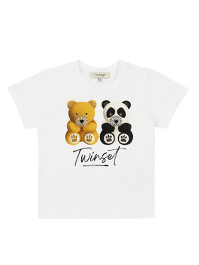 TWINSET TWINSET T-Shirt 231GJ2064 Biały Regular Fit