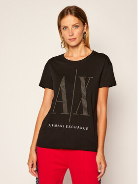 Armani Exchange Armani Exchange T-shirt 8NYTDX YJG3Z 8218 Nero Loose Fit