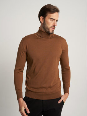 Willsoor Willsoor Sweter 71891 Brązowy Regular Fit