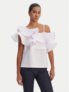 Fracomina Fracomina Bluse FR26ST2004W697F9 Weiß Regular Fit