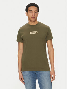 G-Star Raw G-Star Raw Tricou Old Skool D25967-C812 110 Verde Regular Fit
