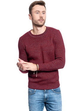 Mustang Mustang Sweter EMIL C Czerwony Regular Fit