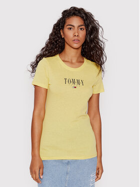 Tommy Jeans Tommy Jeans T-Shirt DW0DW12842 Gelb Slim Fit