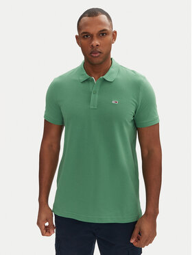 Tommy Jeans Tommy Jeans Polo marškinėliai DM0DM20676 Žalia Slim Fit