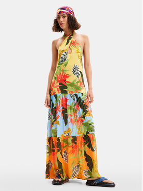 Desigual Desigual Sukienka letnia Tropi 24SWMW08 Kolorowy Loose Fit