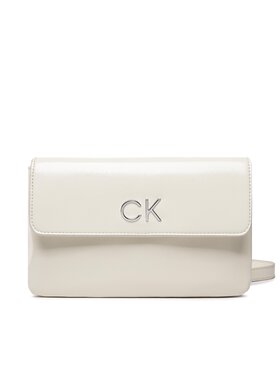 Calvin Klein Calvin Klein Handtasche Re-Lock Dbl Xbody W/Flap Saff K60K609861 Weiß