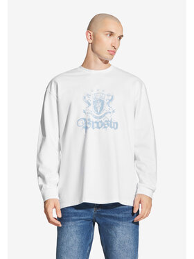 PROSTO. PROSTO. Longsleeve Crest Biały Regular Fit