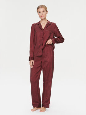 Tommy Hilfiger Tommy Hilfiger Pyjama UW0UW04830 Dunkelrot Relaxed Fit