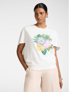 Elena Mirò Elena Mirò T-Shirt G005E100346N011 Biały Boxy Fit