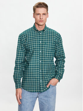 Woodbird Woodbird Marškiniai Fling Check 2316-714 Žalia Regular Fit