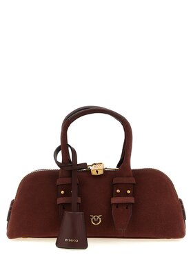 PINKO PINKO Torebka Bordeaux Cowhide Shoulder Bordowy
