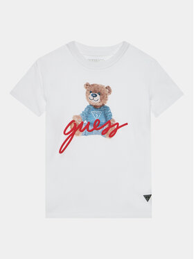 Guess Guess T-Shirt L4RI30 K9RM1 Biały Regular Fit