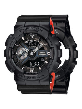 Casio Casio Zegarek SET GA-110-1BER + BEZEL 10358741 + PASEK 10577142 Czarny