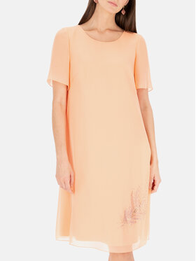 Potis & Verso Potis & Verso Sukienka koktajlowa Olga Pomarańczowy Regular Fit