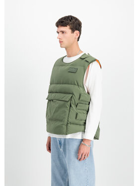 Alpha Industries Alpha Industries Kamizelka Protector Puffer Vest Zielony Oversize