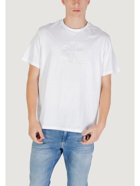 Calvin Klein Jeans Calvin Klein Jeans T-shirt SS 20s CK DEBOSS MON Bianco Casual Fit