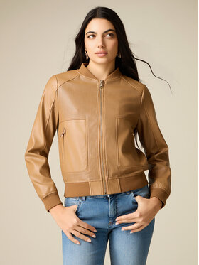Oltre Oltre Giacca in similpelle R370R002350N012 Marrone Over Fit