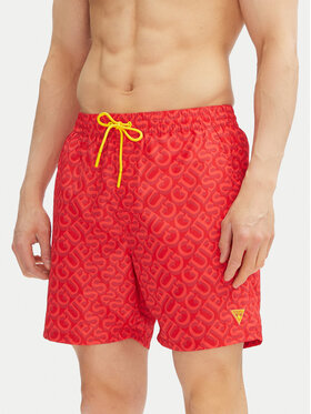 Guess Guess Szorty kąpielowe F4GT06 WG2A2 Czerwony Regular Fit