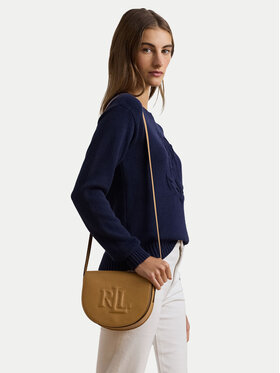 LAUREN RALPH LAUREN LAUREN RALPH LAUREN Käekott Witley Leather Medium Embossed Logo Crossbody Bag 431950130008 Pruun