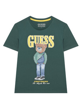 Guess Guess Tričko L6RI11 K8HM4 Zelená Regular Fit