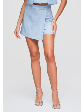 Ombre Ombre Spódnica mini OW-GL-E0017 Niebieski Slim Fit