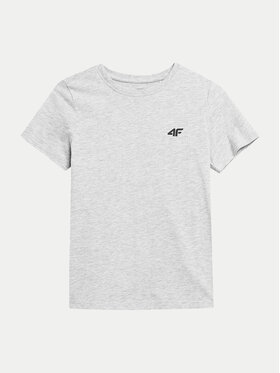4F 4F T-Shirt 4FJWSS24TTSHM1116 Szary Regular Fit