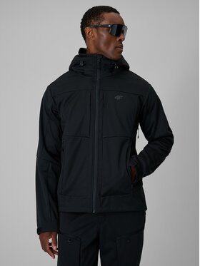 4F 4F Kurtka przejściowa TREKKING Czarny Regular Fit