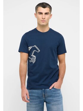Mustang Mustang T-Shirt Style Austin Niebieski Regular Fit
