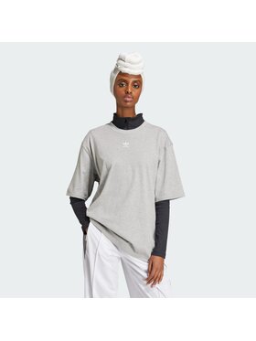 adidas adidas T-Shirt Essentials Boyfriend Tee Szary Oversize