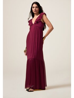Oltre Oltre Sukienka wieczorowa 7424J000847N026 Bordowy A-Line Fit