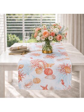 Roseberry Home Roseberry Home Obrus morski Azure Reef Pomarańczowy
