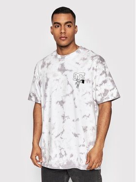 DC DC T-Shirt Fill In ADYZT05107 Biały Regular Fit
