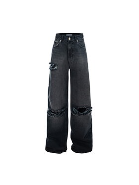 MissDenim MissDenim Spodnie damskie Baggy Czarny Boyfriend Fit
