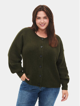 Zizzi Zizzi Кардиган CA61087H Зелен Regular Fit