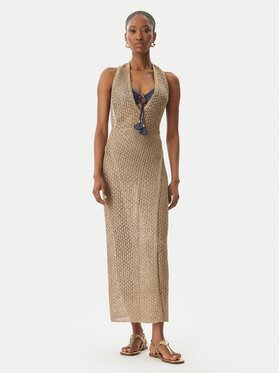 Guess Guess Plážové šaty E6GK04 Z5402 Béžová Classic Fit