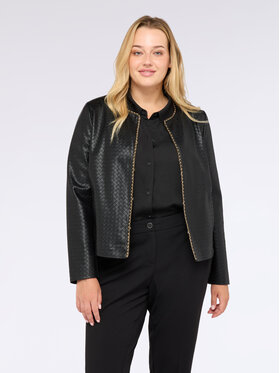 Fiorella Rubino Fiorella Rubino Kurtka z imitacji skóry R353T001230N033 Czarny Boxy Fit