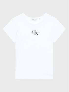Calvin Klein Jeans Calvin Klein Jeans T-Shirt Micro Monogram IG0IG01470 Biały Regular Fit
