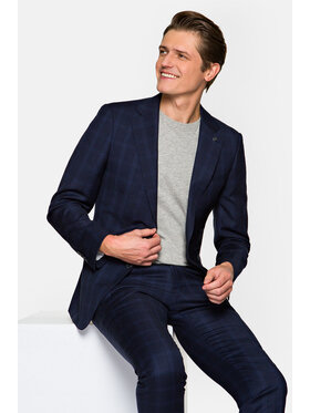 Lancerto Lancerto Garnitur Singapore Granatowy Regular Fit