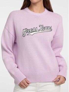Guess Jeans Guess Jeans Sweter 175317 Fioletowy Classic Fit