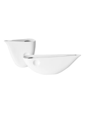 Ćmielów Design Studio Ćmielów Design Studio Pojemnik na przyprawy Liquid Form long Biały
