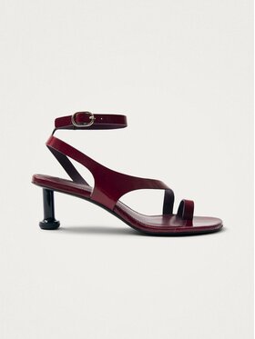 ALOHAS ALOHAS Sandały Miquela Onix Burgundy Leather Sandals Bordowy