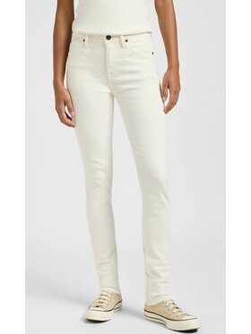 Lee Lee Jeansy Scarlett High Biały Skinny Fit