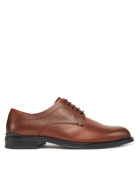 Tommy Hilfiger Tommy Hilfiger Półbuty Corporate Hilfiger FM0FM05581 Brązowy
