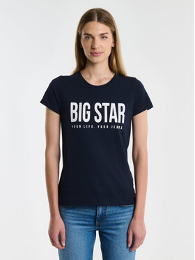 BIG STAR BIG STAR T-Shirt BRIGIDA_403_150 Granatowy Basic Fit