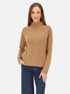 L’AF L’AF Sweter Molly Brązowy Regular Fit
